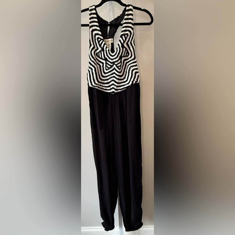 Mara Hoffman Black White Geometric Jumpsuit Swim Coverup XS - Picture 2 of 14